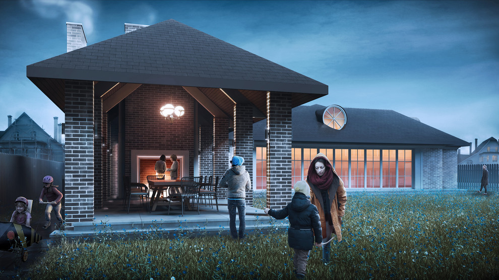 Обложка проекта: Крытый бассейн с террасой