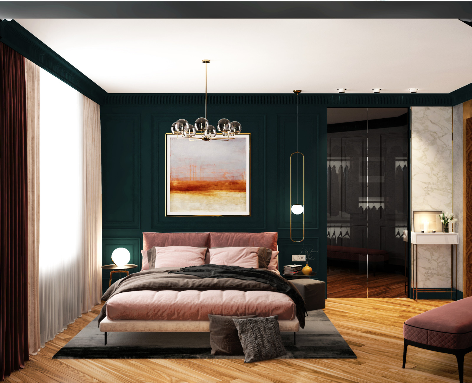 Дизайн Квартиры в современном стиле с британскими колониальными нотками.