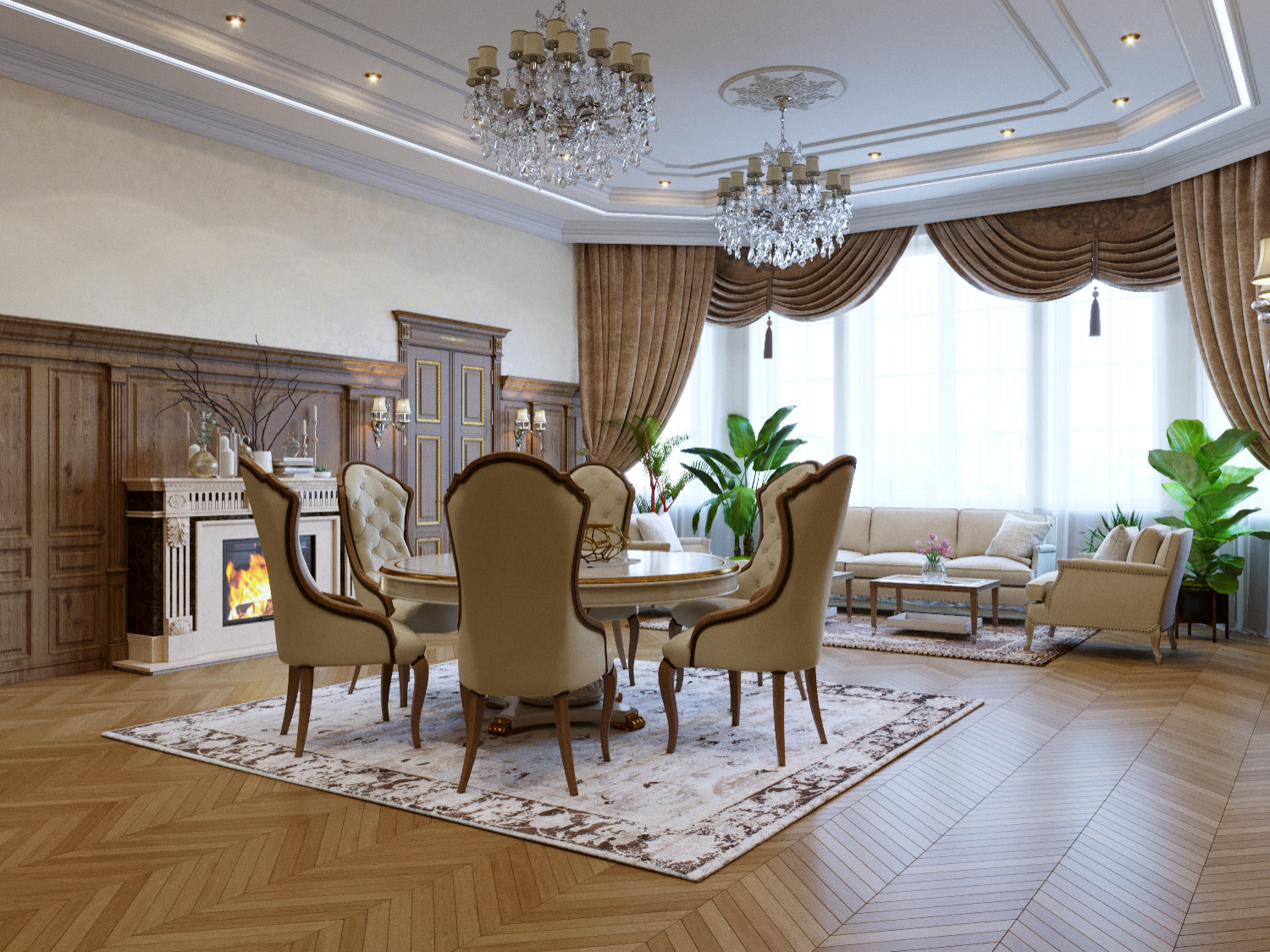 Портфолио. Интерьер классический и артдеко.