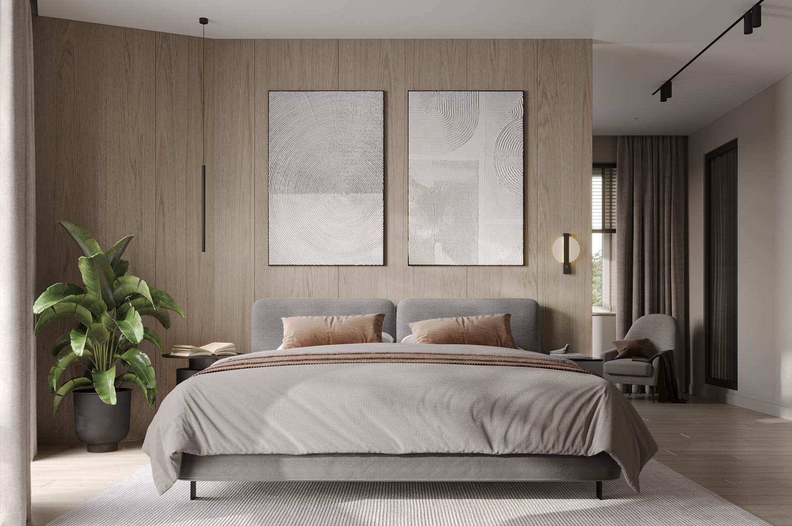 Обложка проекта: Дом Лесной Остров. Мастер-спальня