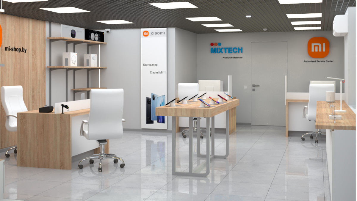 Дизайн магазина и сервисного центра Xiaomi