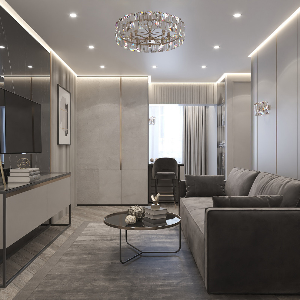 Дизайн интерьера "Гостиная в смарт двушке"