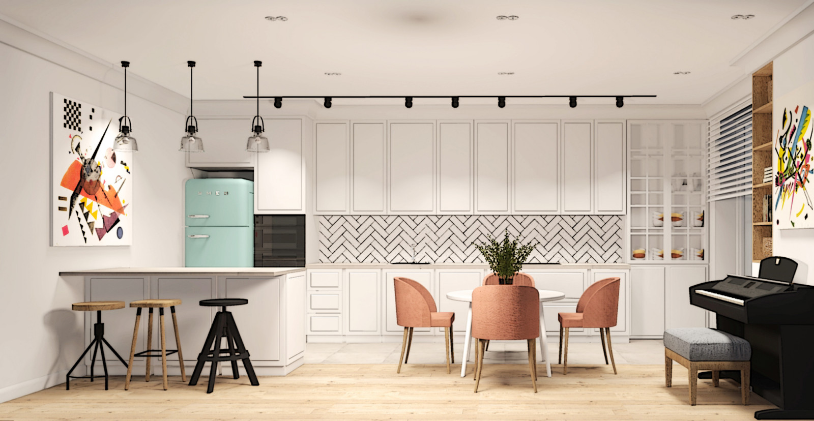 Интерьер трехкомнатной квартиры