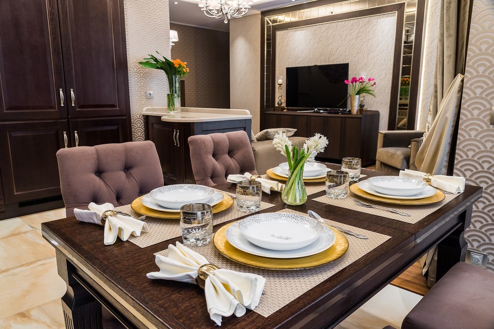 Дизайн кухни совмещенная с гостинной