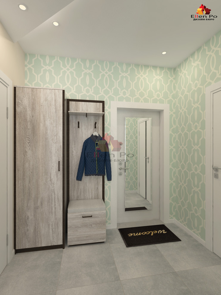 Дизайн однокомнатной квартиры, современный стиль с элементами скандинавского.