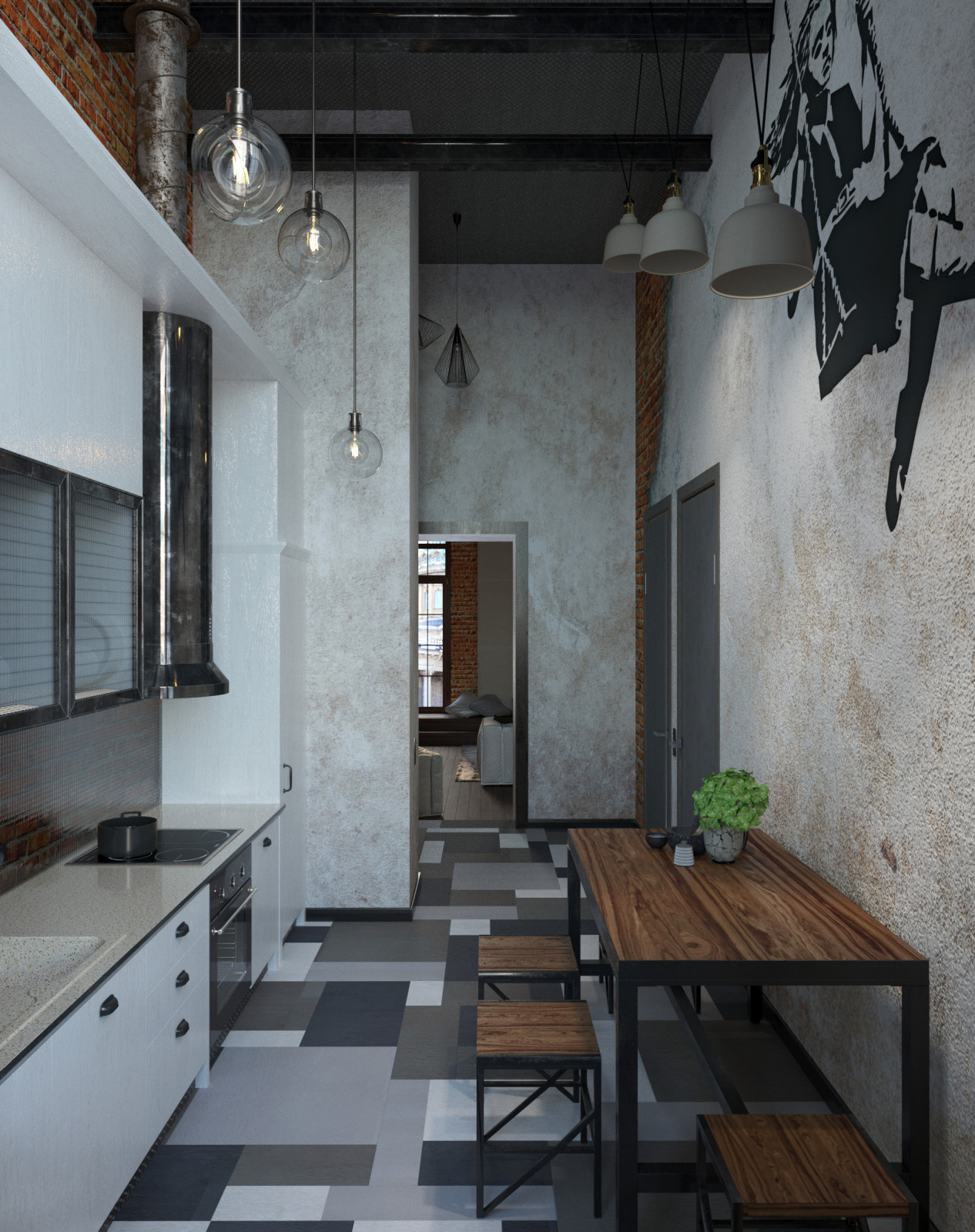 Квартира в центре Петербурга. Концептуальный дизайн-проект.