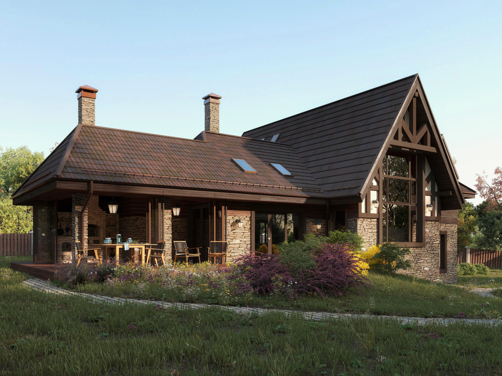 Архитектурный проект дома на рельефе