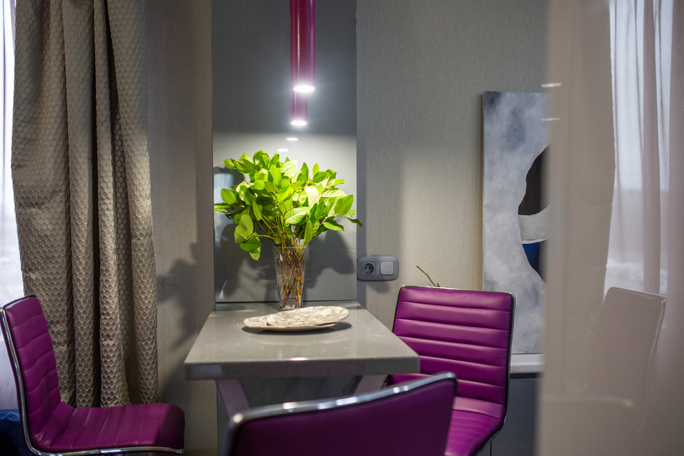 Интерьер однокомнатной квартиры "Фуксия"