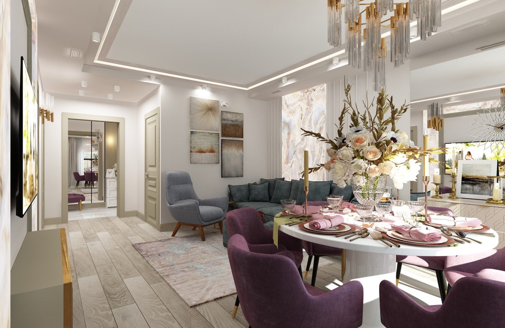 Обложка проекта: Гостиная "ВЕСЕННИЙ  ТУМАННЫЙ САД"