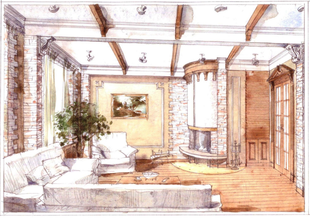 Камень в интерьере