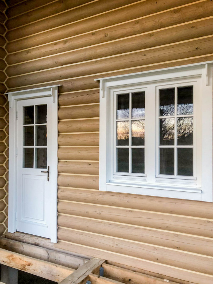 Остекление бревенчатого дома в Чехове