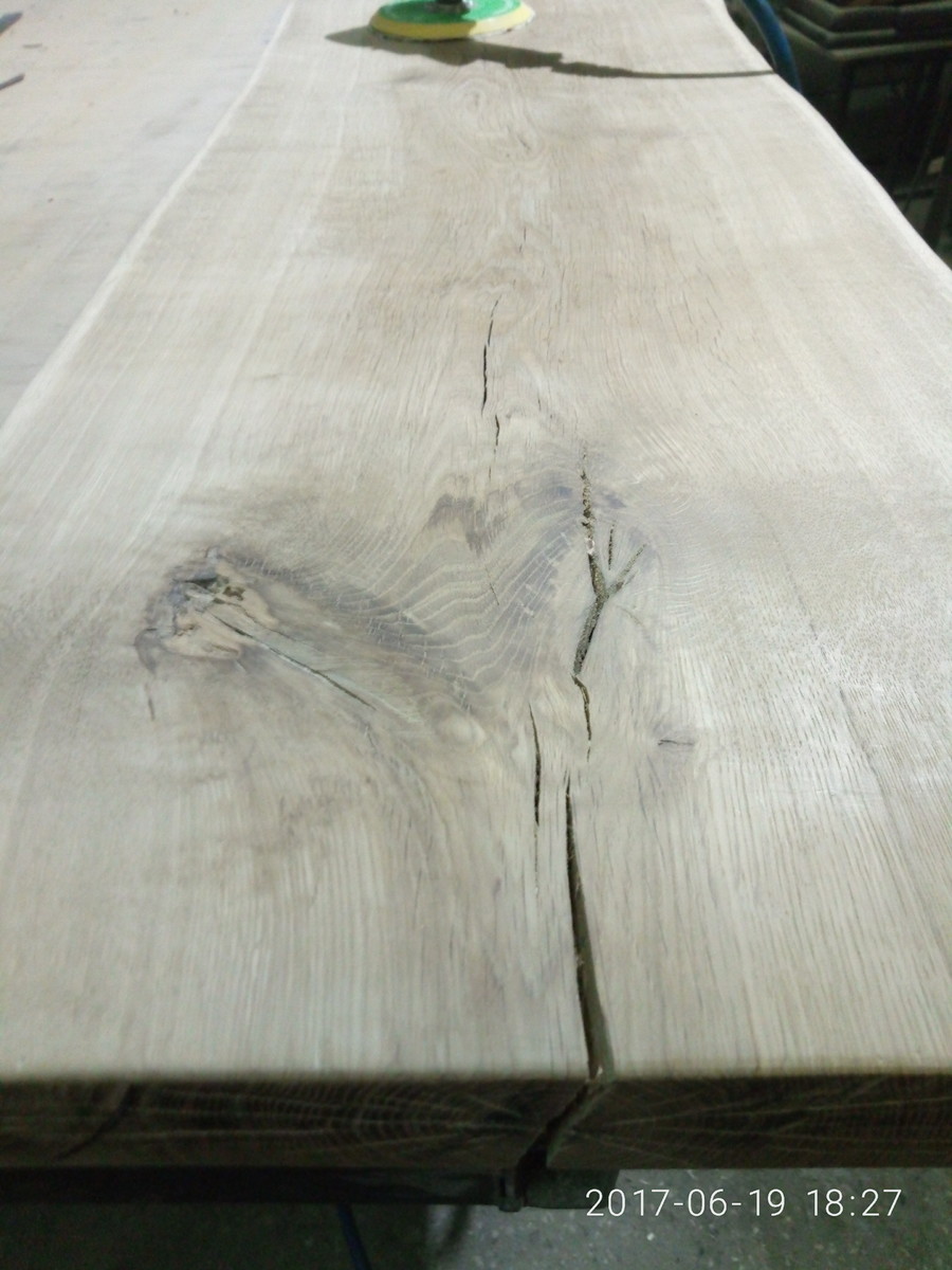 стол из слеба дуба начало