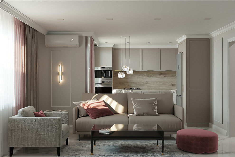 Обложка проекта: Трехкомнатная квартира для молодой девушки