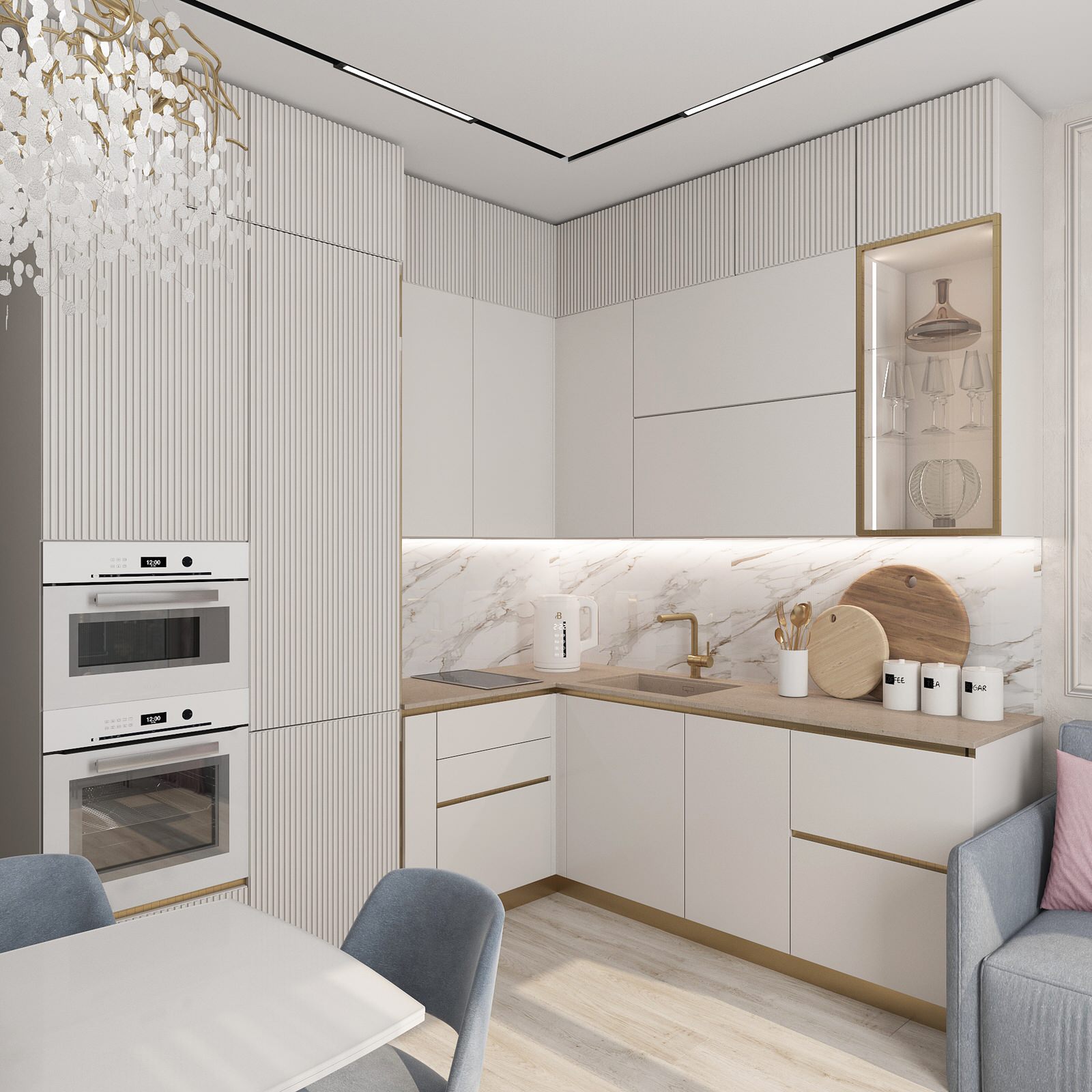 Пространство для семьи с двумя детьми. Москва, ЖК Западный порт