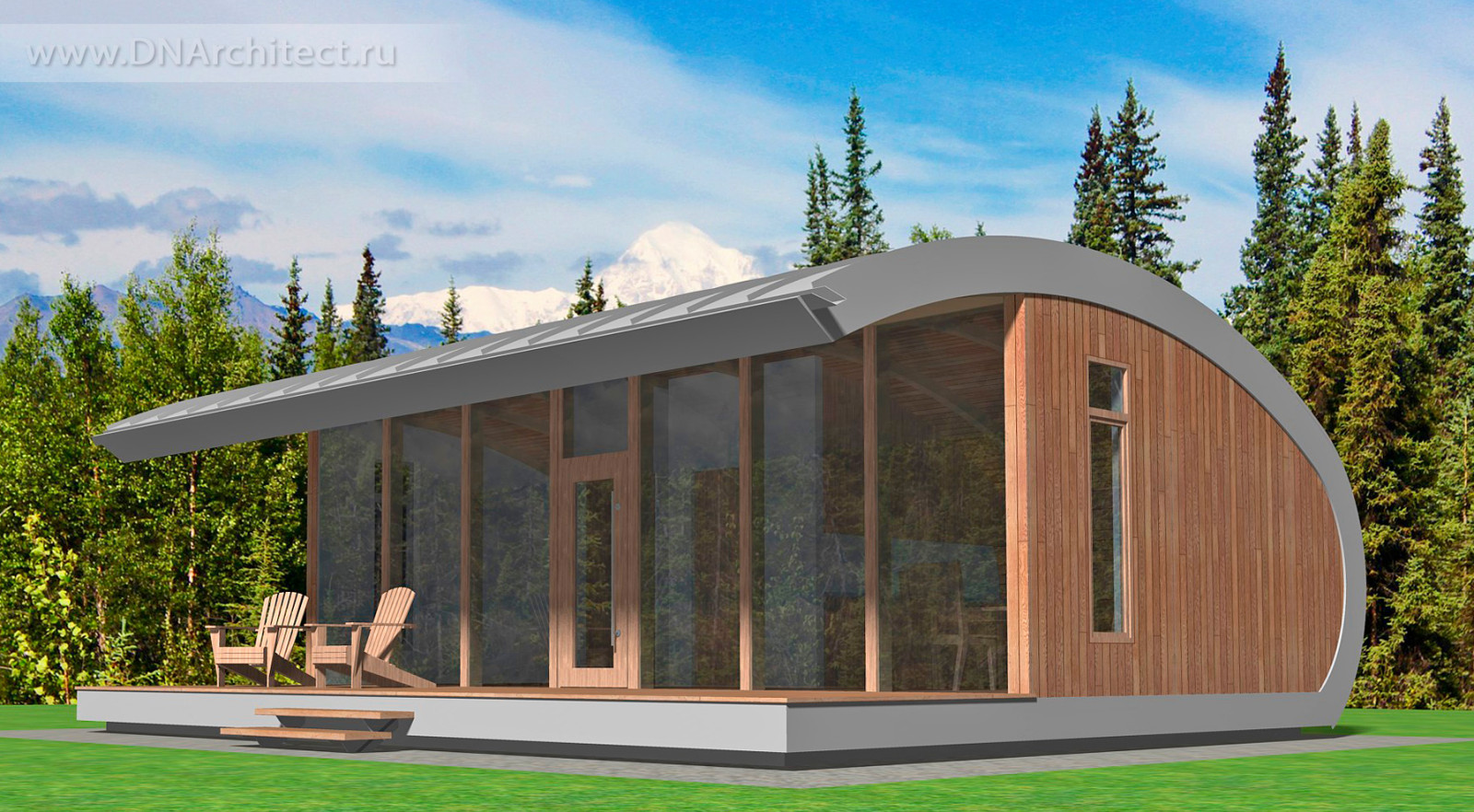 Проект гостевого дома S-70-90