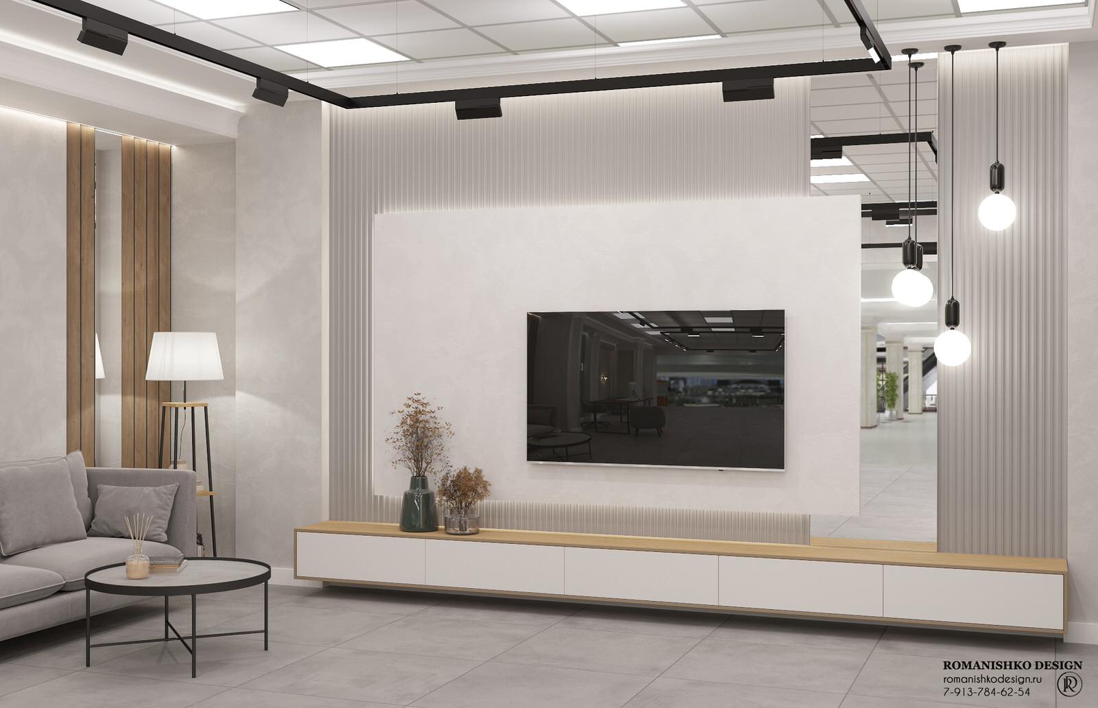 Дизайн выставочного зала магазина лепного декора "HIWOOD"