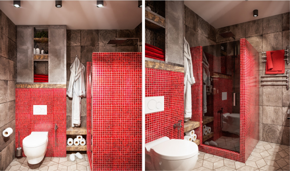 Квартира-студия 37м2 для молодой семьи в стиле Лофт