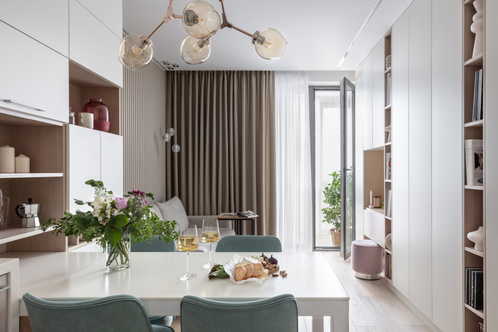 Однокомнатная квартира в бирюзовых тонах