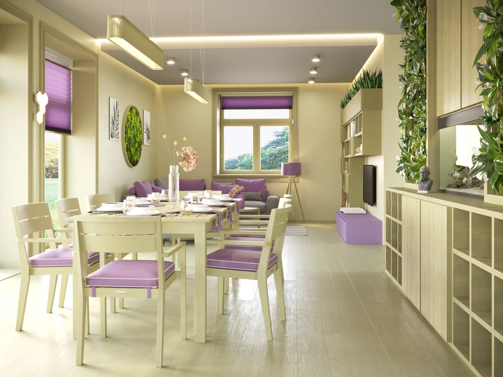 Обложка проекта: Интерьер в "Эко-стиле" для семьи из 5 человек