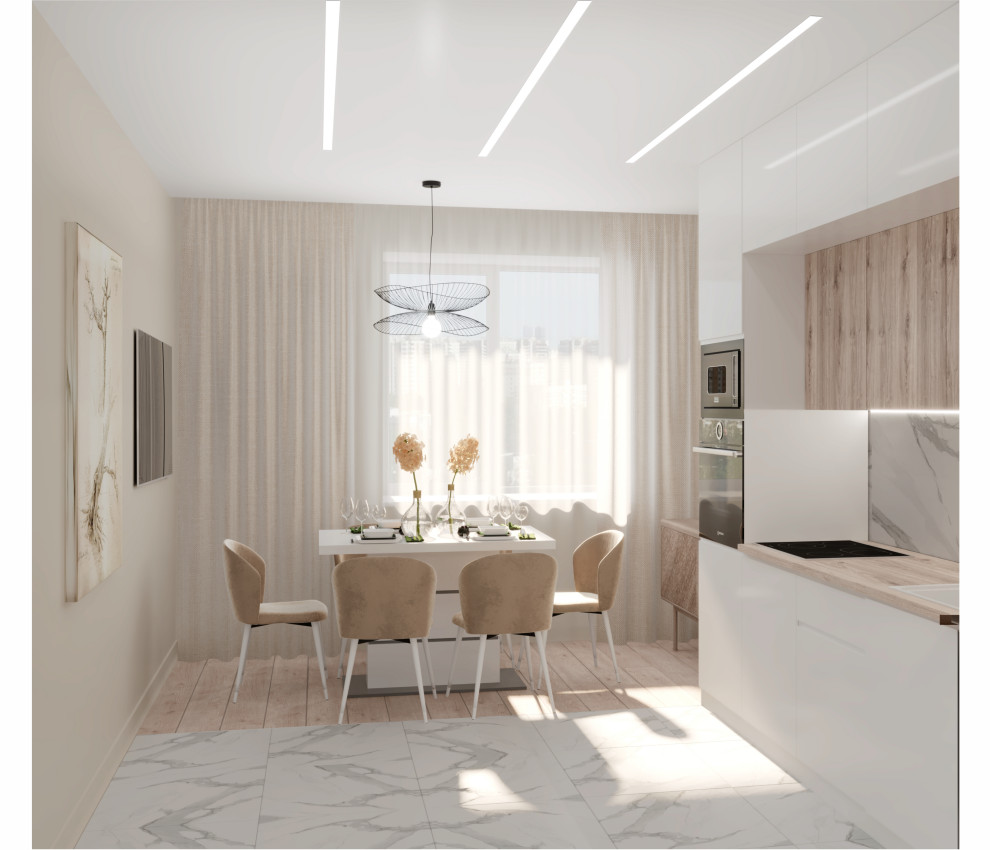 Двухкомнатная квартира в нейтральных тонах