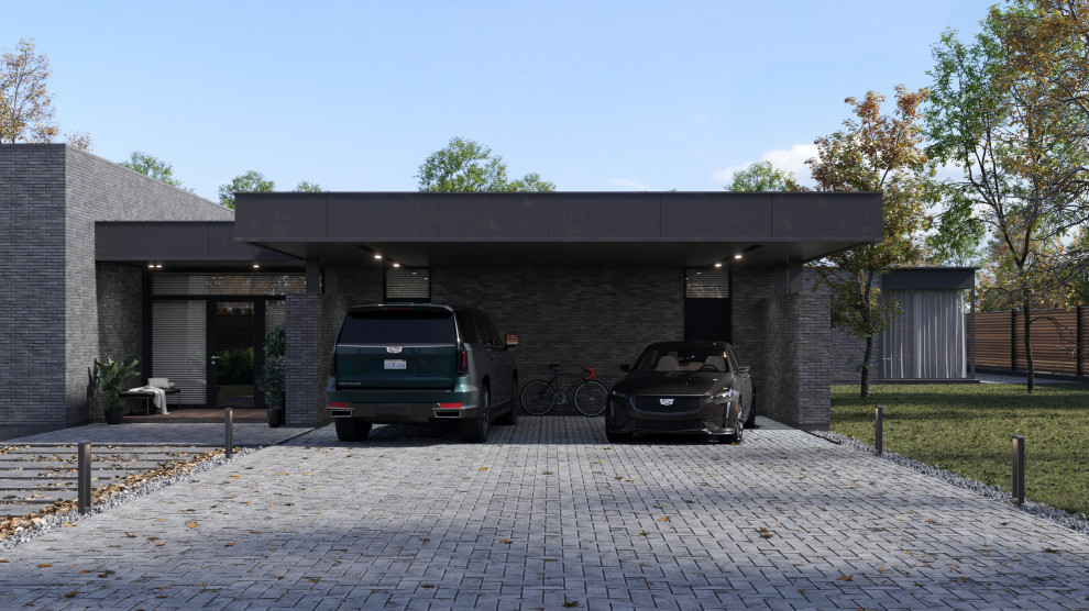 Одноэтажный дом в стиле минимализм 650 м.кв.