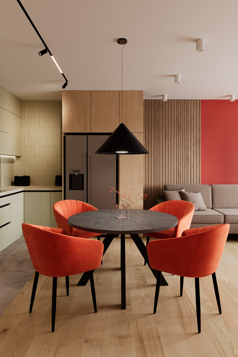 Евро трехкомнатная квартира в современном стиле ЖК Атмосфера