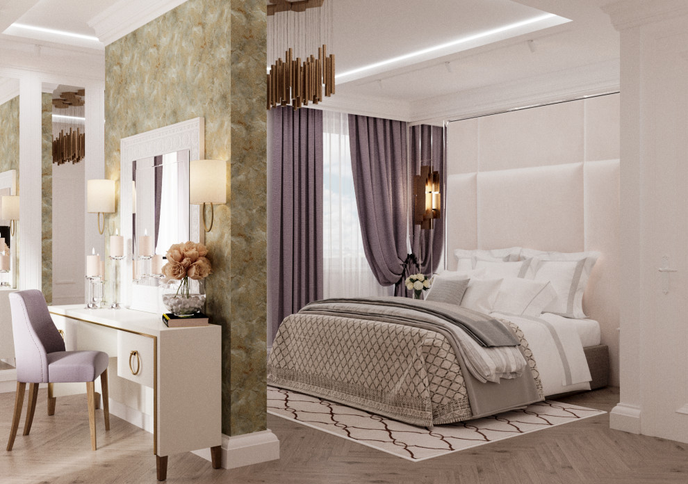 Спальня, современная классика, 2019