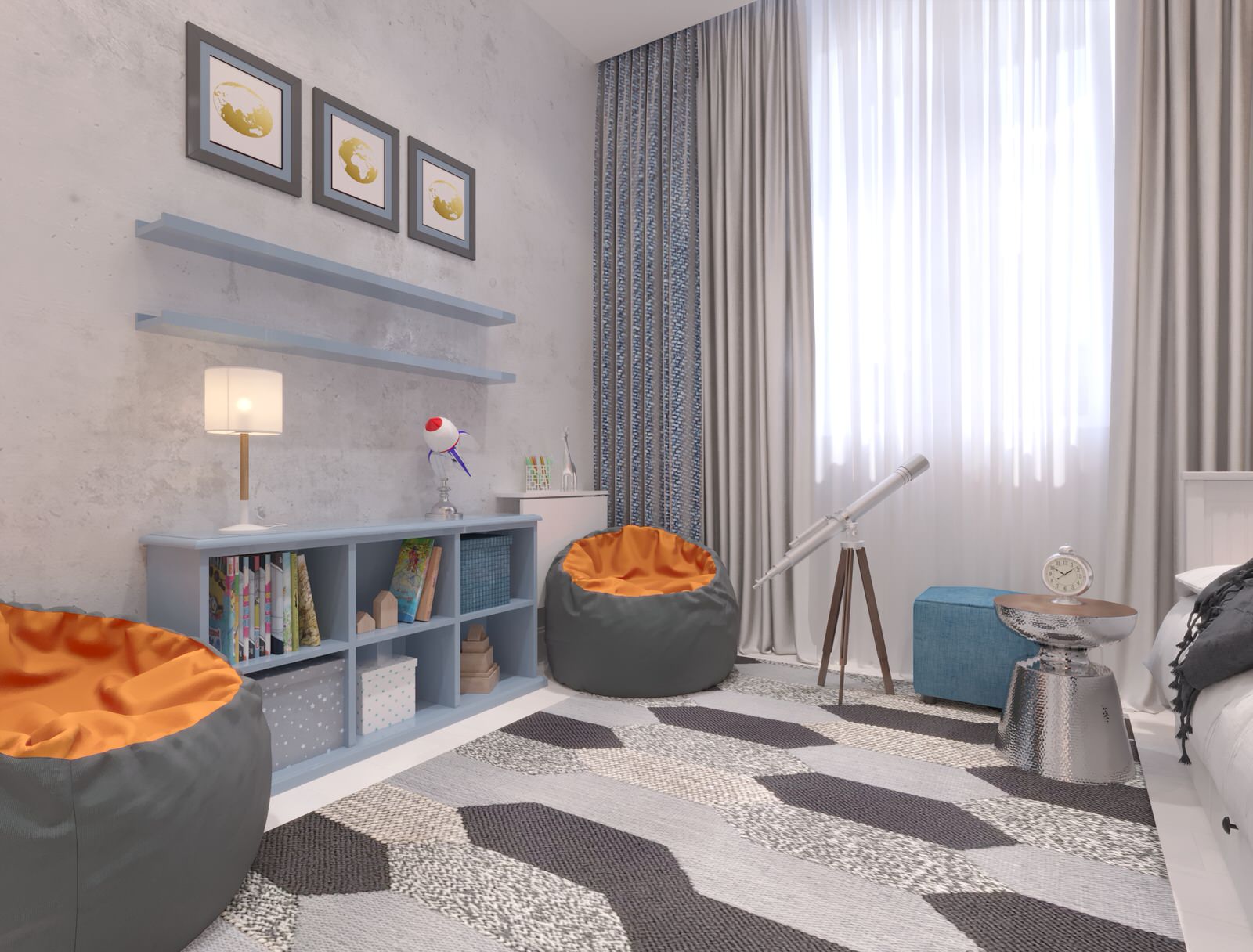 Дизайн-проект  интерьера трехкомнатной квартиры в стиле Контемпорари...