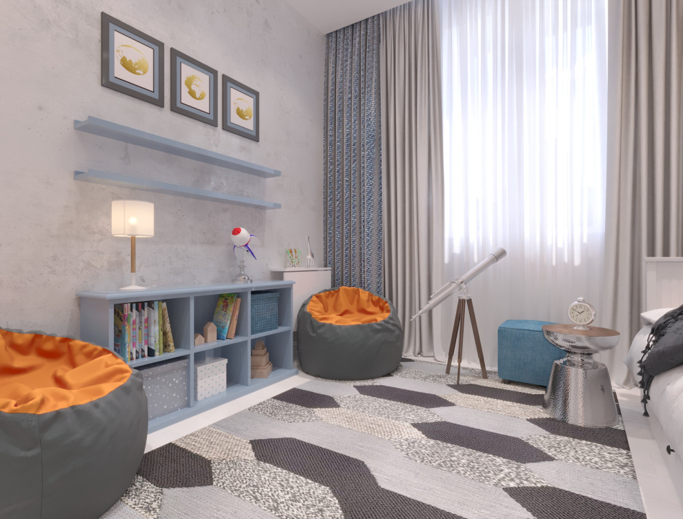 Дизайн-проект  интерьера трехкомнатной квартиры в стиле Контемпорари...