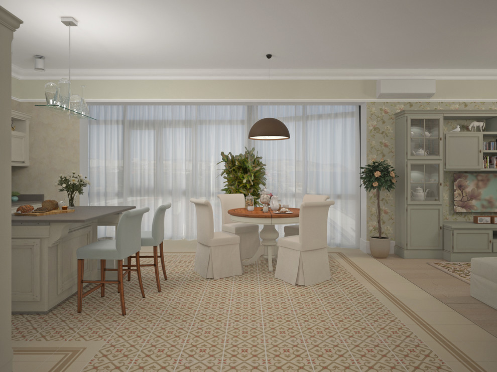 Кухня-гостиная в Классическом стиле