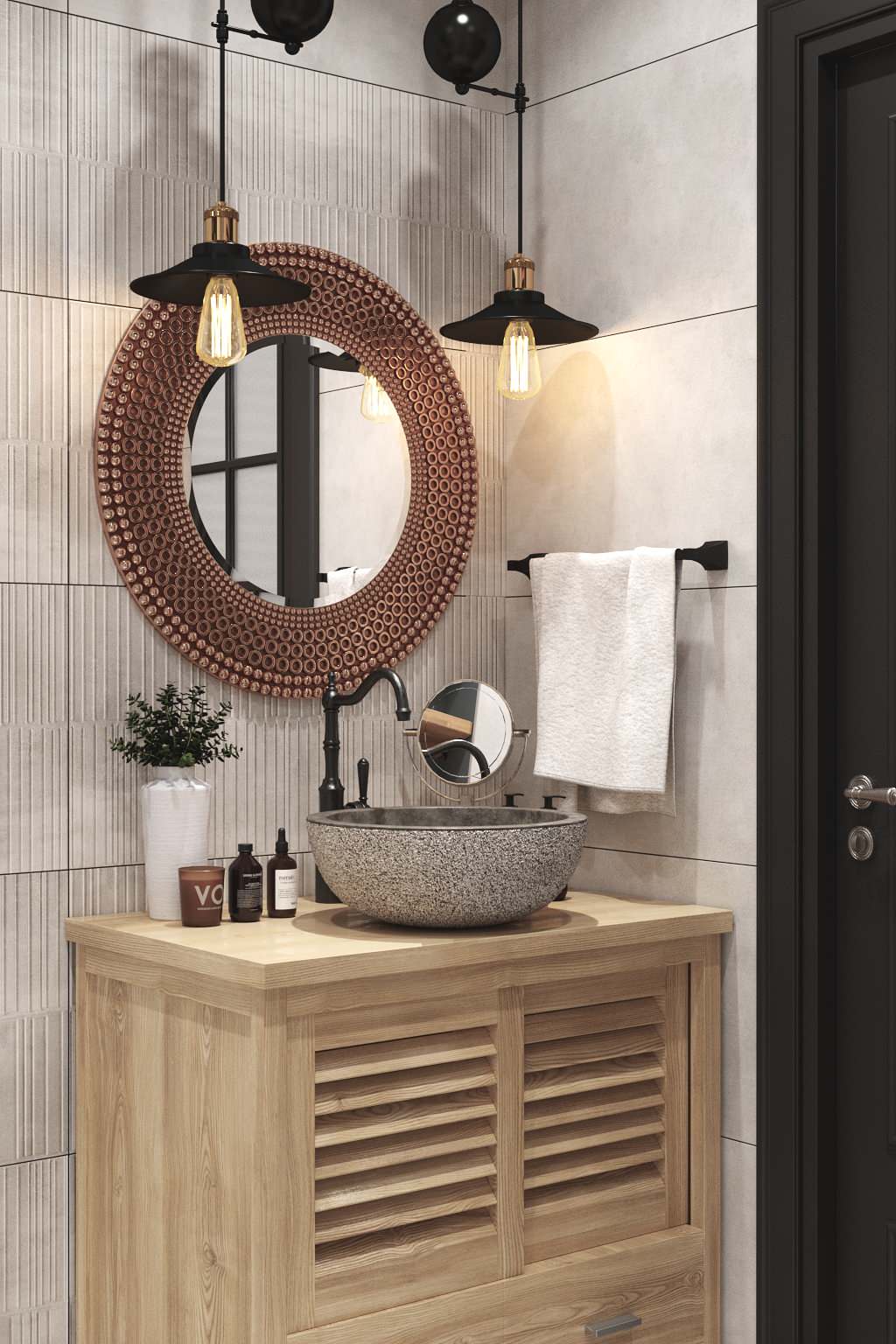 Воображение с этническими мотивами. Проект квартиры 55 м2 в Москве.