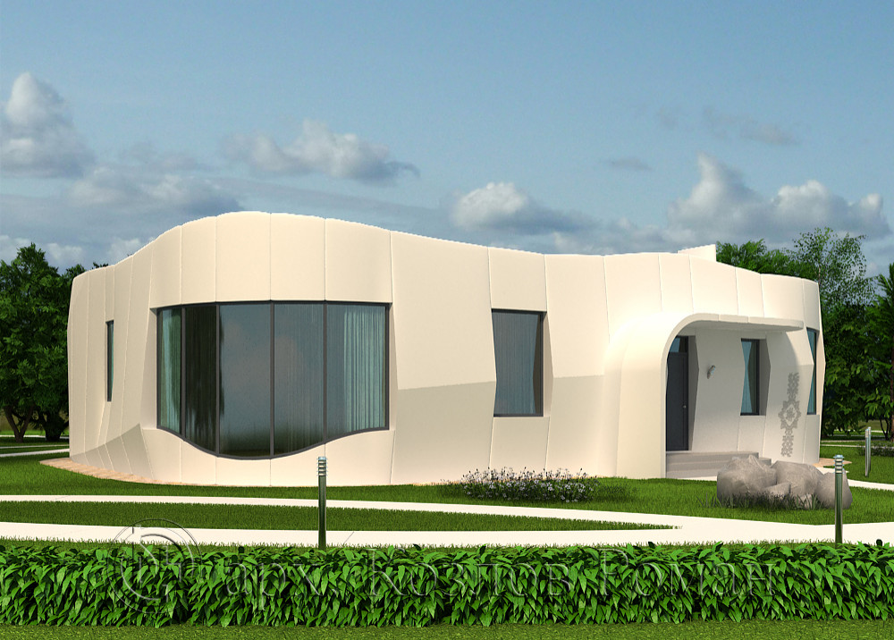 Коттедж в стиле параметризм