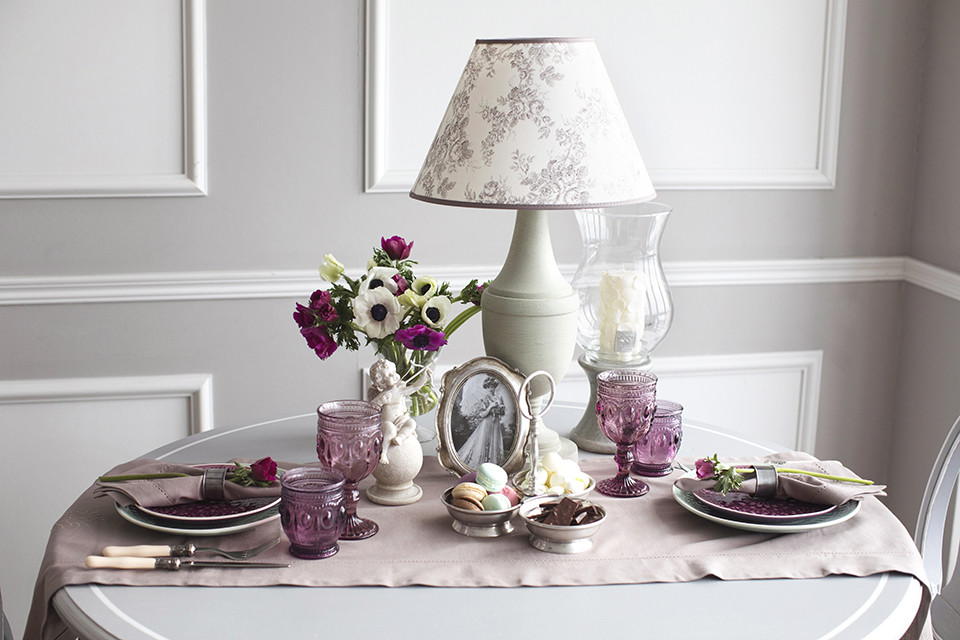 Романтическая сервировка стола