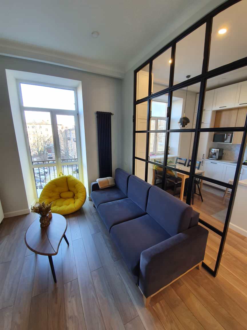 Складная перегородка на металлокаркасе