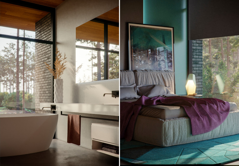 Индивидуальный проект интерьера загородного дома в "Патроны Парк"