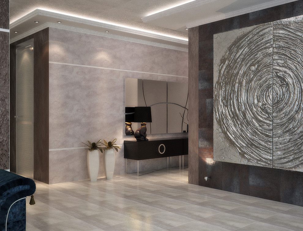 Corridor interior design in minimalist style