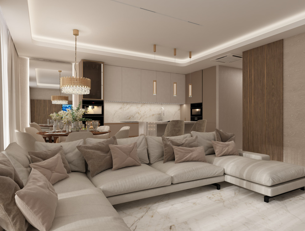 Обложка проекта: Гостиная и прихожая. Квартира Клубный дом "На Арочной"