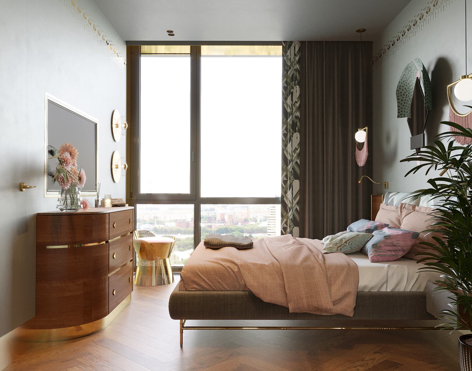 Спальня. Мастер зона. Квартира в ЖК «Малая Ордынка, 19»