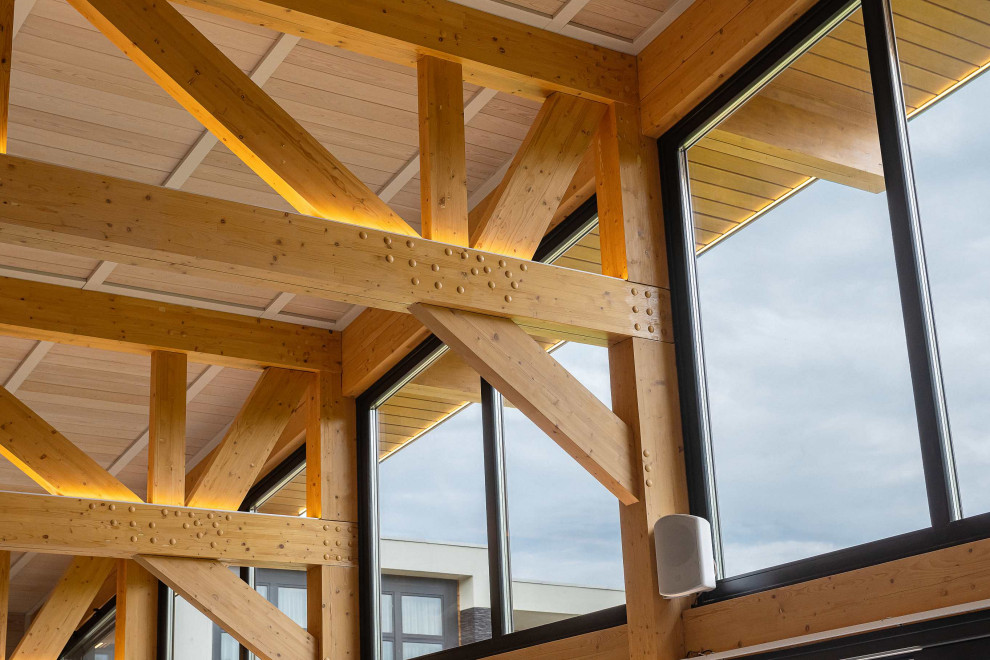 Бассейн и СПА комплекс по технологии фахверк