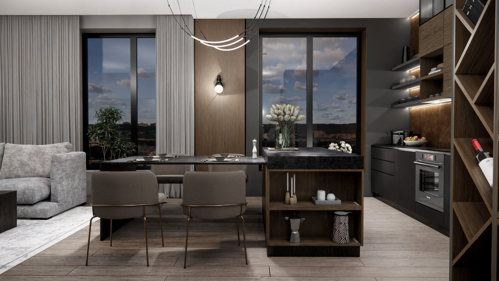 Варианты концепции дизайн-проекта квартиры