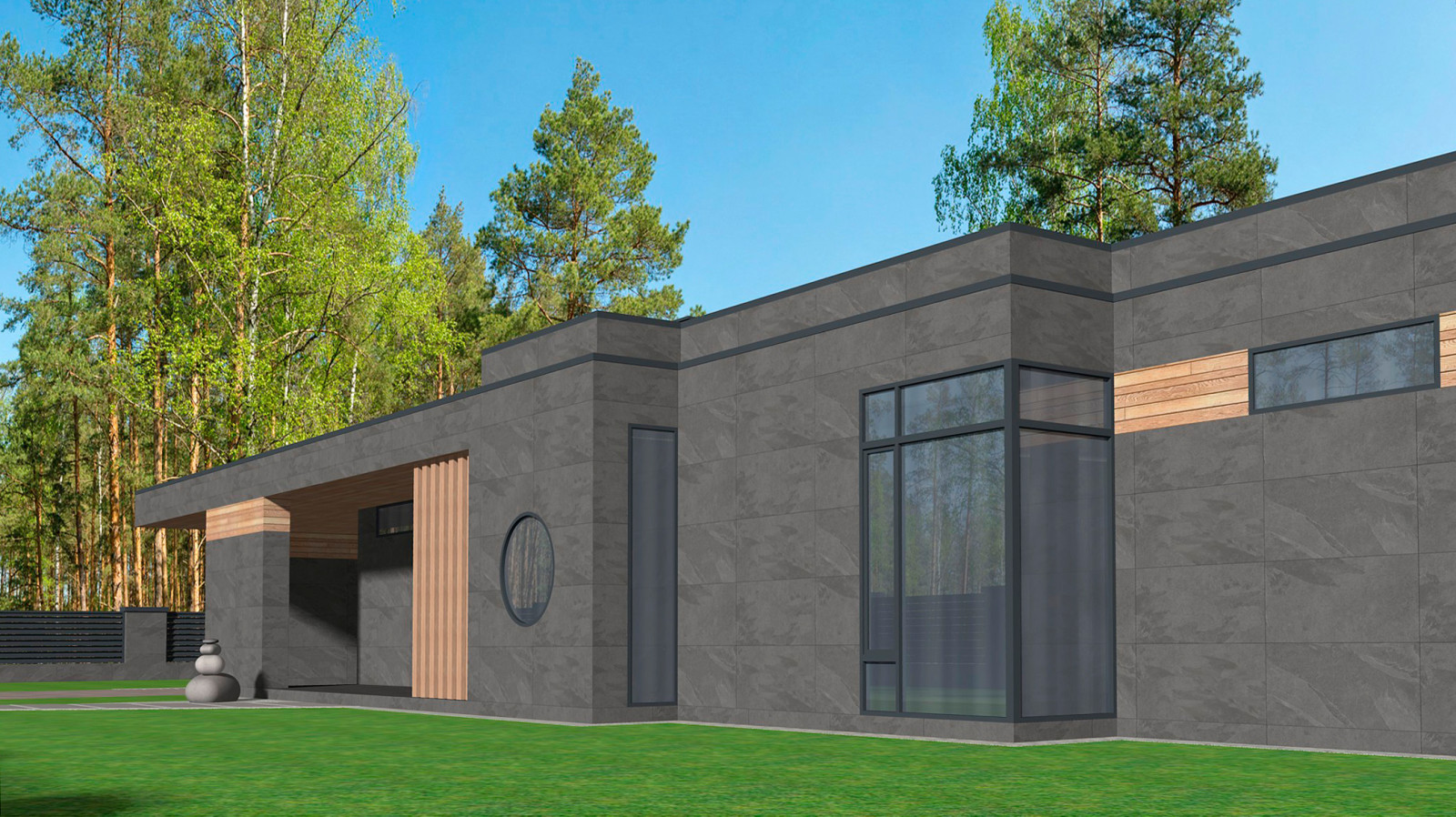 Проект дома L-258-G в стиле минимализм