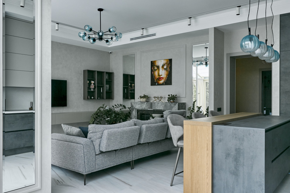 Houzz тур: Трехэтажный таунхаус с зимним садом для молодой семьи