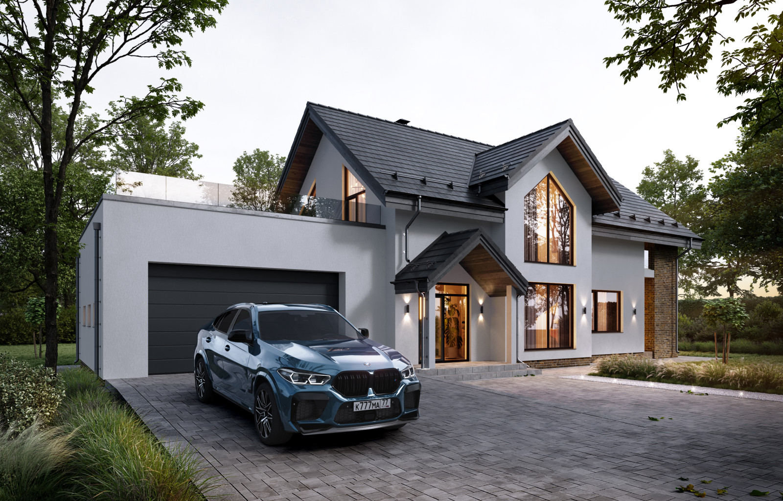 Обложка проекта: Двухэтажный дом в скандинавском стиле