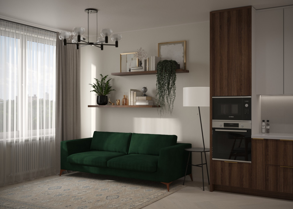 Обложка проекта: Кухня-гостиная из проекта "Коммунарка - 1"