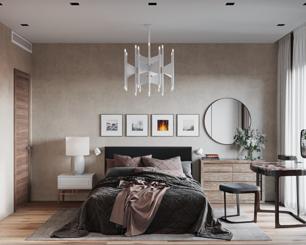 Визуализация квартиры в бежевых тонах