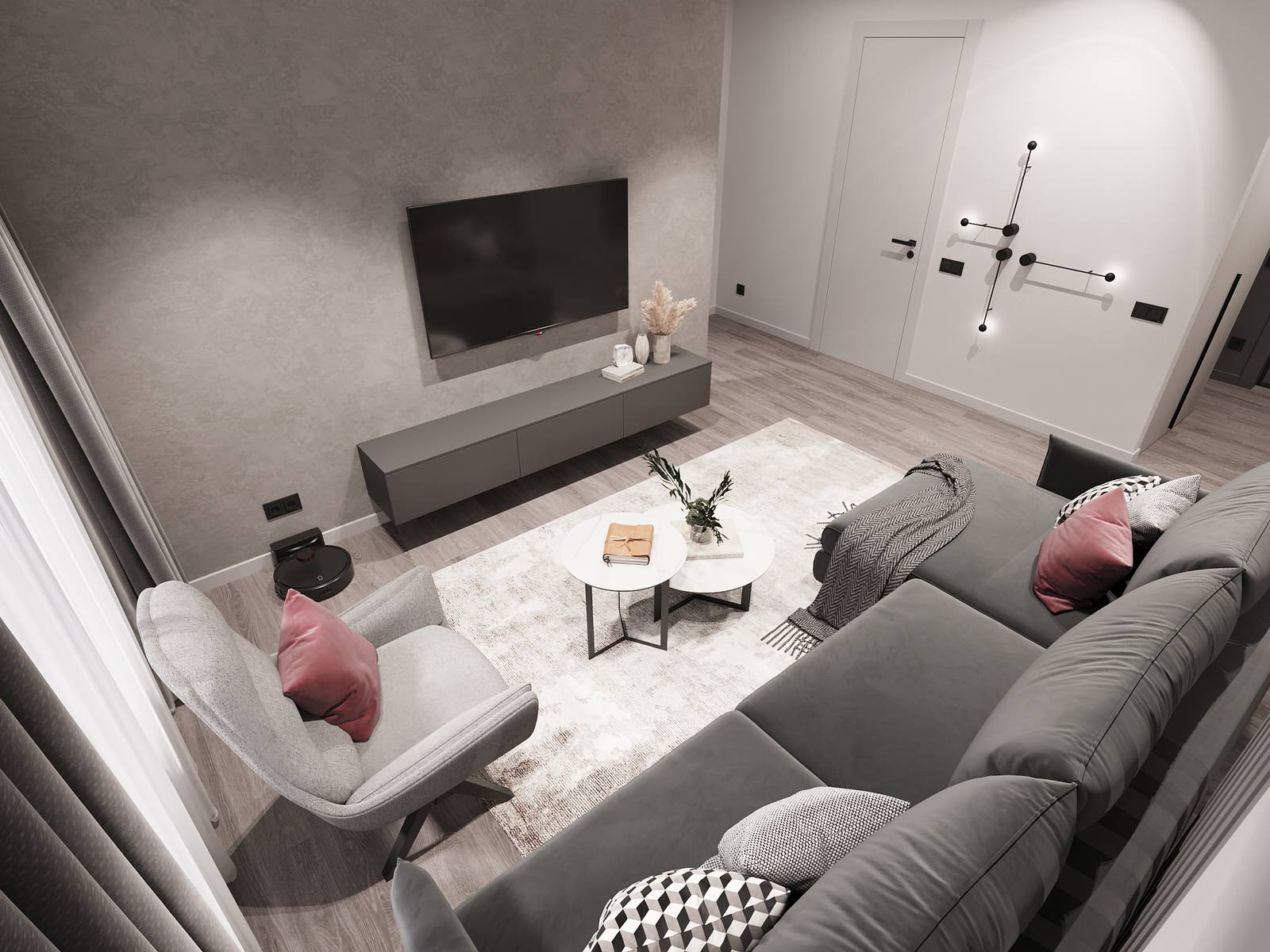 Дизайн-проект 2-х комнатной квартиры в сдержанном стиле