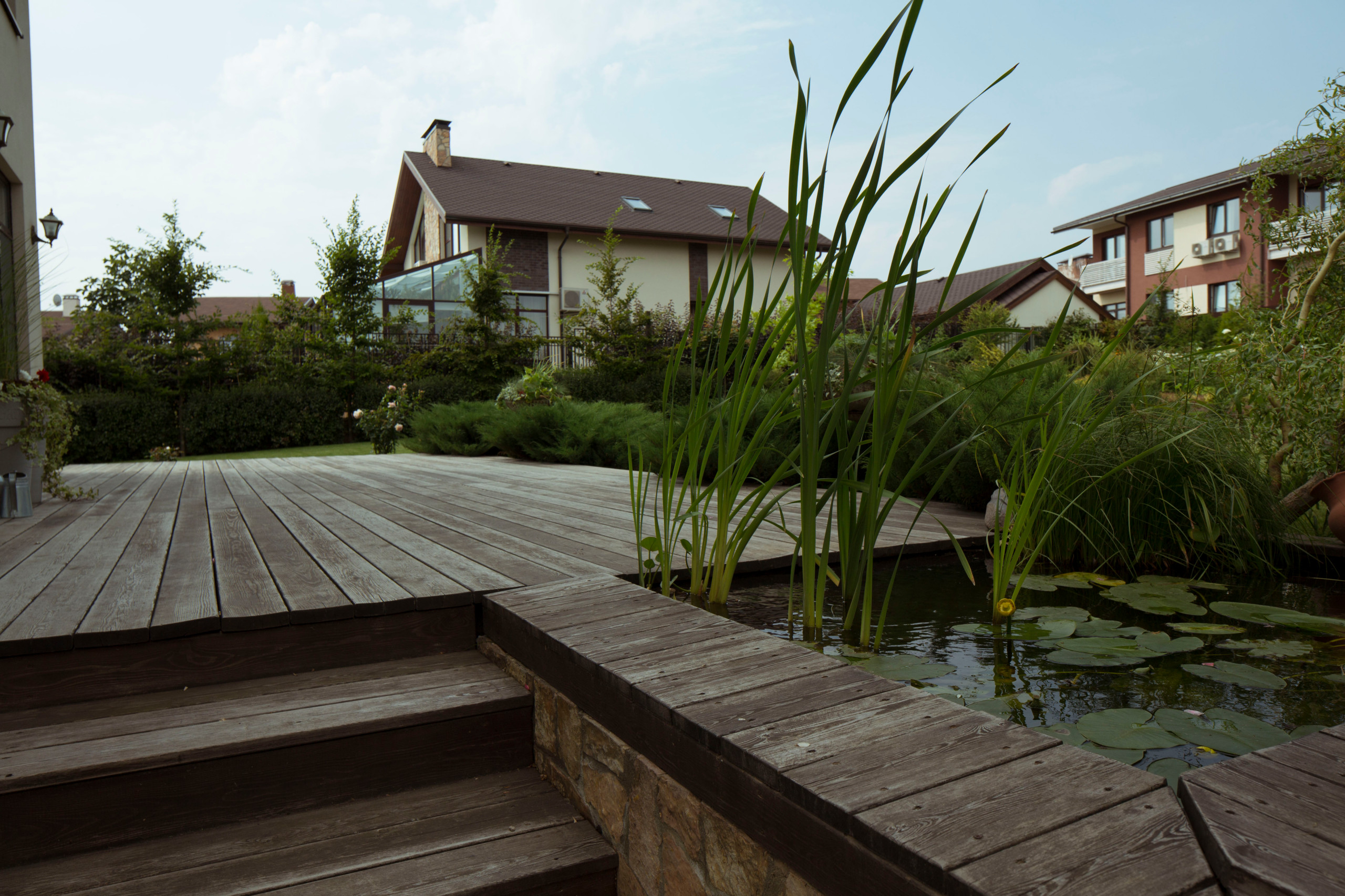 В гостях: Участок с фамильными дубами и баней в срубе