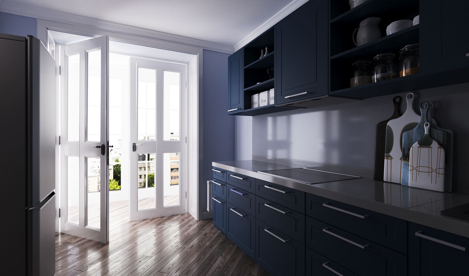 Проект "3D проект кухни-гостиной"