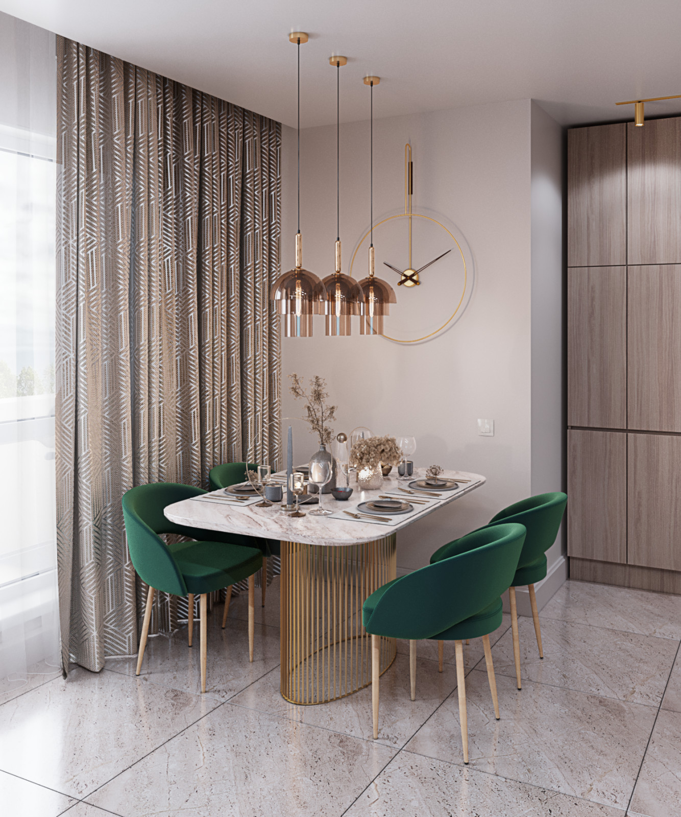 Кухня гостиная с островом