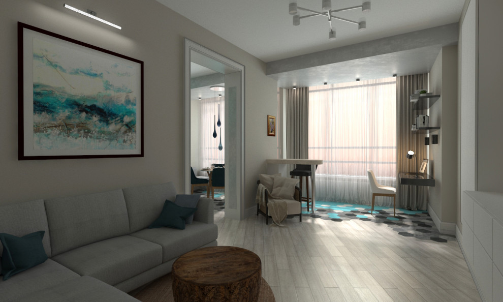 Обложка проекта: Легкий бриз ( квартира 80 м.кв )